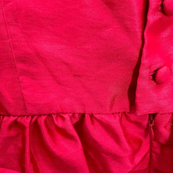 Taylor hot pink 16 fit n flare sleeveless dress mesh detail plus party cocktail - Picture 8 of 11